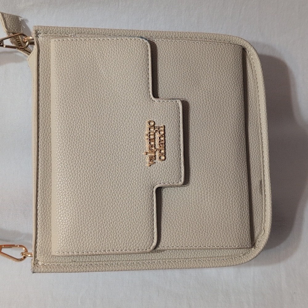 Valentino Orlandi Cream Crossbody Bag with Gold Details - Picture 2 of 7